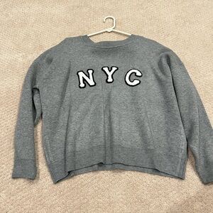 Grey NYC patch sweater